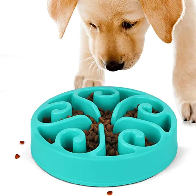 Pet Dog Slow Feeder Bowl Fun Non Slip