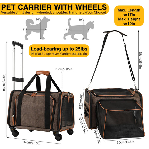 Airline Approved Expandable Premium Pet Carrier